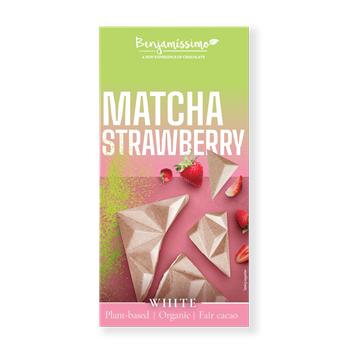 Benjamissimo bio vegán csokoládé matcha eper 60 g