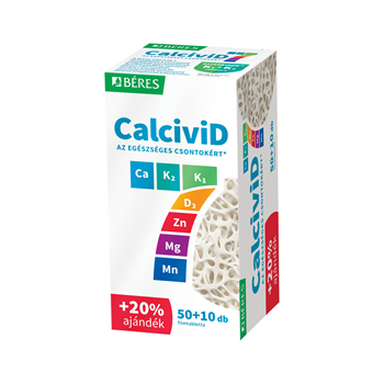 Béres calcivid 7 filmtabletta 50+10  60 db
