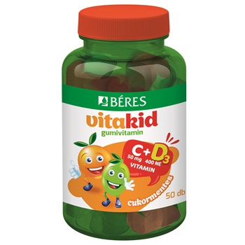 Béres vitakid c+d gumivitamin gumitabletta 50 db