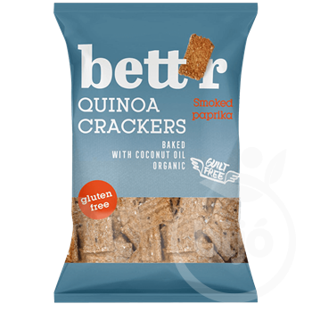 Bettr bio vegán gluténmentes quinoa kréker füstölt paprika 100 g