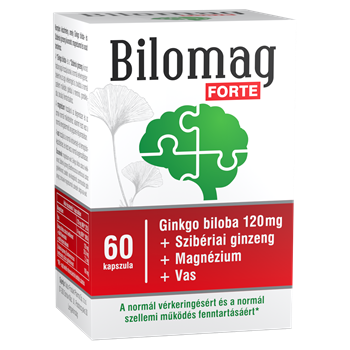 Bilomag forte 120mg gingko biloba kivonatot tartalmazó étrend-kiegészítő kapszula 60 db