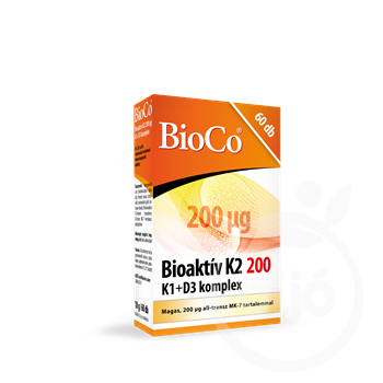 Bioco bioaktív k2 200 k1+d3 komplex tabletta 60 db
