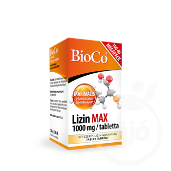 Bioco lizin max 1000mg megapack tabletta 100 db