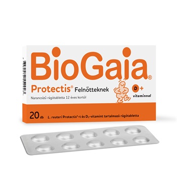 Biogaia protectis felnőtteknek rágótabletta narancs ízű 20 db