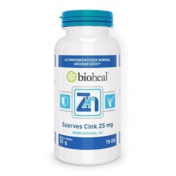 Bioheal szerves cink 25mg tabletta 70 db