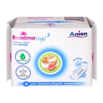 Biointimo night anion éjjeli intimbetét 8 db
