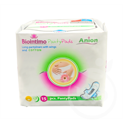 Biointimo panty pads hosszított szárnyas tisztasági betét 15 db