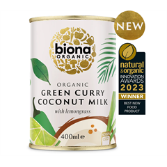 Biona bio kókusztej zöld curry-vel 400 ml