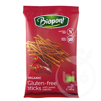 Biopont bio gluténmentes sóspálcika paprikás 45 g