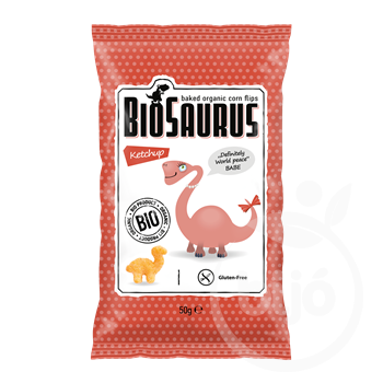 Biopont bio kukoricás snack ketchupos biosaurus babe 50 g