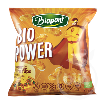 Biopont bio power extrudált kukorica pizza ízesítéssel 55 g