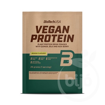 Biotech vegan protein banán ízű fehérje italpor 25 g