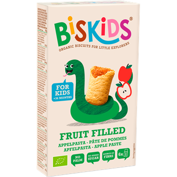 Biskids fruit filled biokeksz almapürével töltve 120 g