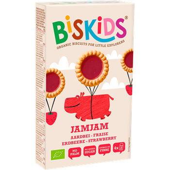 Biskids jamjam biokeksz epres töltelékkel 100 g