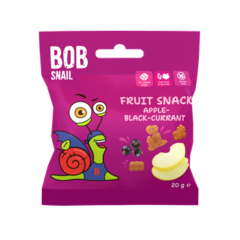 Bob Snail gyümölcs snack alma-feketeribizli 20 g