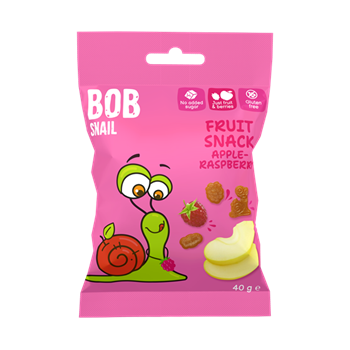 Bob Snail gyümölcs snack alma-málna 40 g