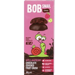 Bob Snail gyümölcs snack étcsokoládéban alma-eper 30 g