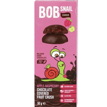Bob Snail gyümölcs snack étcsokoládéban alma-eper 30 g