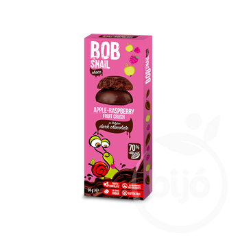 Bob Snail gyümölcs snack étcsokoládéban alma-málna 30 g