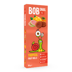 Bob Snail gyümölcstekercs trópusi gyümölcsök (mangó, datolyaszilva, guava) 30 g