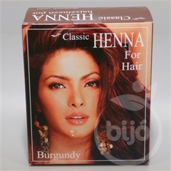 Classic Henna hajszínező por burgundi vörös 100 g