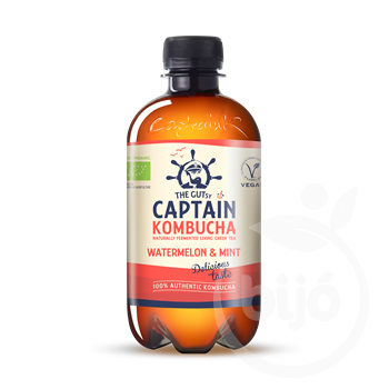Captain bio kombucha ital görögdinnye-menta ízű 400 ml