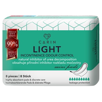 Carin light incontinence odour cintrol egészségügyi betét 8 db