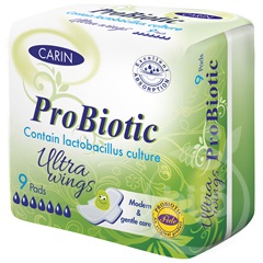 Carin probiotic ultravékony szárnyas intimbetét 9 db