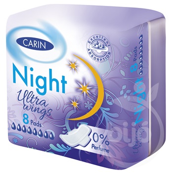 Carin ultra night ultravékony szárnyas intimbetét 8 db