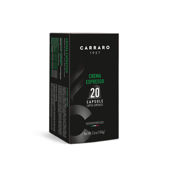 Carraro crema espresso premium kávékapszula nespresso kompatibilis 20 db
