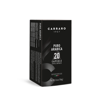 Carraro puro arabica premium kávékapszula nespresso kompatibilis 20 db