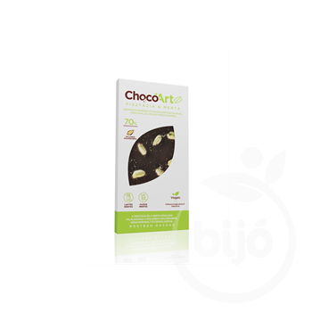 Chocoartz pisztácia és menta 70%os étcsokoládé kókuszvirágcukorral 80 g