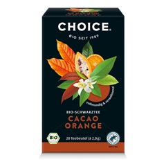 Choice bio fekete tea kakaó-narancs 40 g