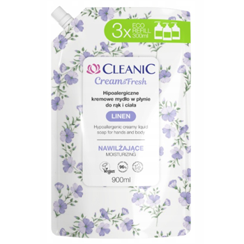 Cleanic folyékony szappan utántöltő hipoallergén linen 900 ml