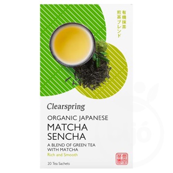 Clearspring bio japan matcha sencha zöld tea 20x1,8 g 36 g