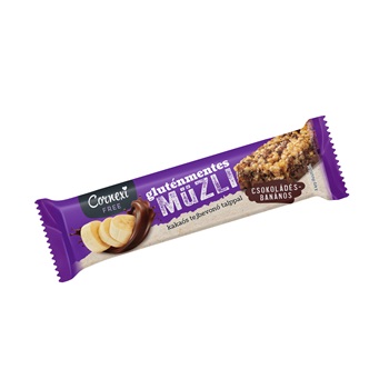 Cornexi gluténmentes müzliszelet csokoládés- banános, kakaós tejbevonó talppal 25 g