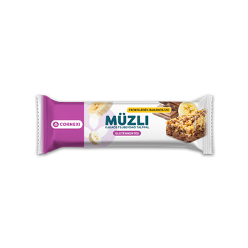 Cornexi gluténmentes müzliszelet csokoládés- banános, kakaós tejbevonó talppal 25 g