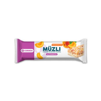 Cornexi gluténmentes müzliszelet sárgabarackos, joghurtos tejbevonó talppal 25 g