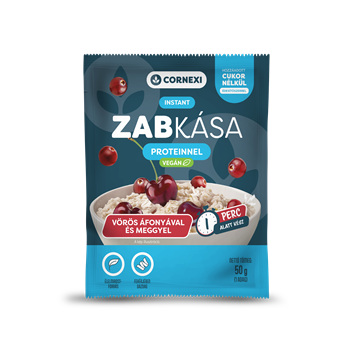 Cornexi vörösáfonyás-meggyes protein zabkása édesítőszerrel, vegán 50g