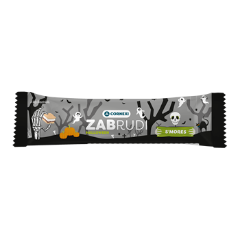 Cornexi zabrudi halloween vanília ízű töltelékkel töltött, marshmallow ízű zabrúd kakaós tejbevonattal 30 g