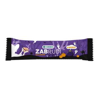 Cornexi zabrudi halloween vanília ízű töltelékkel töltött, marshmallow ízű zabrúd kakaós tejbevonattal 30 g