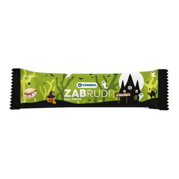Cornexi zabrudi halloween vanília ízű töltelékkel töltött, marshmallow ízű zabrúd kakaós tejbevonattal 30 g