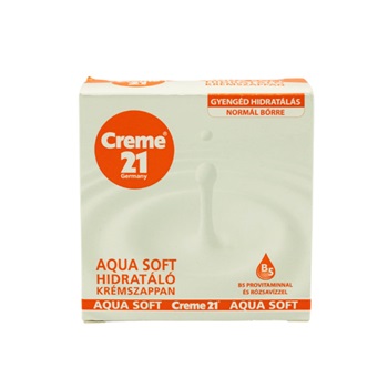 Creme21 aqua soft hidratáló krémszappan b5 provitaminnal és rózsavízzel normál bőrre 125 g