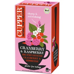Cupper bio cranberry&raspberry tőzegáfonya-málna tea 20 db 40 g