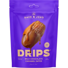Dave & Jon`s dates drips milk chocolate caramel 100 g