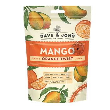 Dave & Jon`s szárított mangó orange twist 100 g