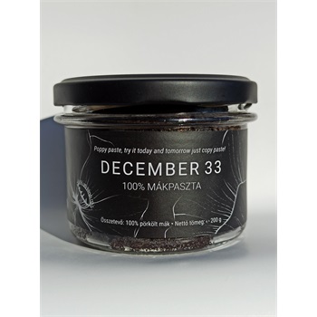 December 33 mákpaszta 100% 200 g
