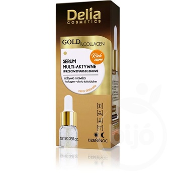 Delia gold & collagen élénkítő arcszérum a ráncok ellen 10 ml