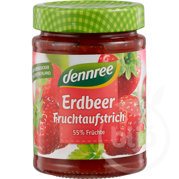 Dennree bio lekvár eperből 55% gyümölcstartalommal 340 g