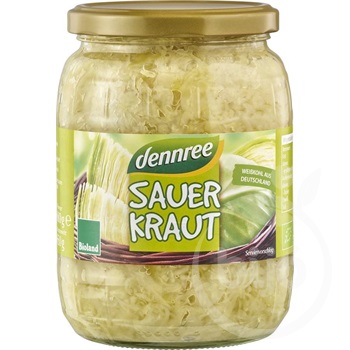Dennree bio savanyúkáposzta üveges 680 g